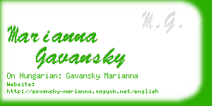 marianna gavansky business card